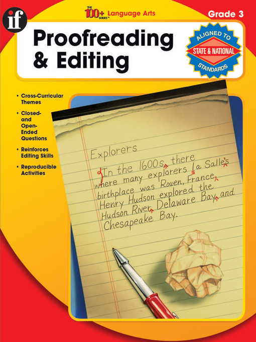Title details for The 100+ Series Proofreading & Editing, Grade 3 by Carson Dellosa Education - Available